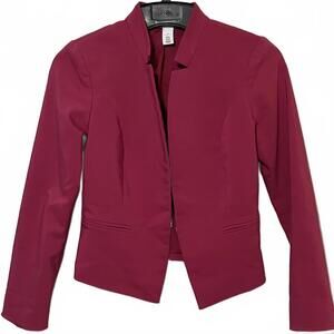 White House Black Market Women's Magenta Tailored Blazer Career Jacket Size 2